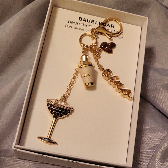 BaubleBar Espresso Martini Ciao Bag Charm Keychain BNIB TA - Picture 1 of 3